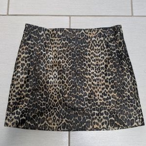 Cheetah print brown mini skirt, size 28
